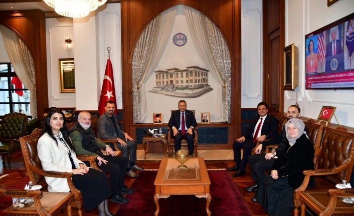 Trabzon Valisi Tahir Şahin’i başkan Hisoğlu ziyaret etti.