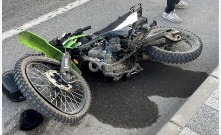 Ortahisar‘da motosiklet kazası.